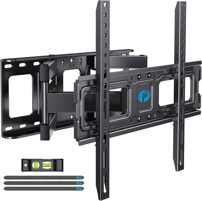 Pipishell Full Motion TV Wall Mount for Echo Show 21/15 and 13-43 Inch Flat Curved Screen TVs & Monitors, Max VESA 200x200mm up to 44lbs, TV Mount Wall Bracket with Rotation Swivel Tilt Extension