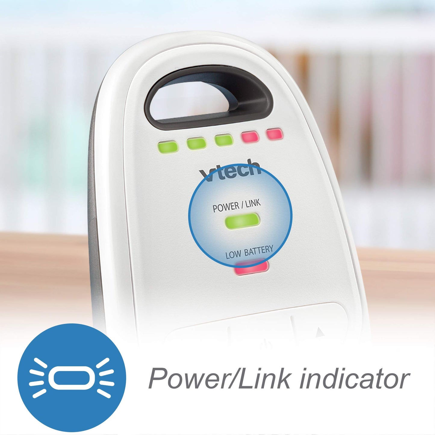 VTech Audio Baby Monitor — No Static DECT 6.0, No WiFi, Hack-Proof | 8Hr Battery, Belt Clip, 1000ft Range, 5-Level Sound Indicator | DM111
