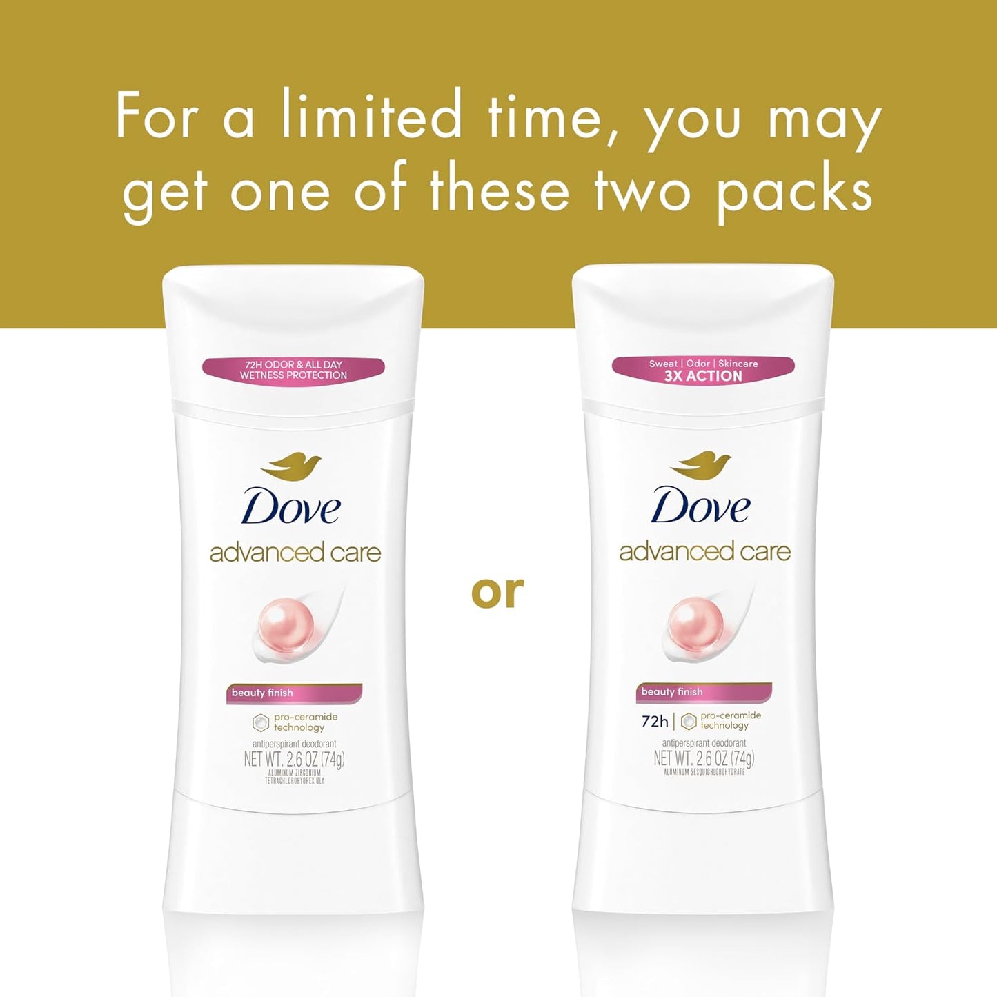 Dove Advanced Care Antiperspirant Stick Cool Essentials 2.6 oz 2PK