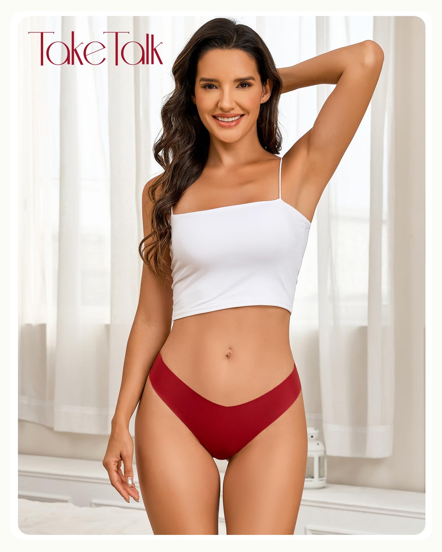 Take Talk Underwear Womens 9 Pack Seamless Thongs No Show Workout Panties