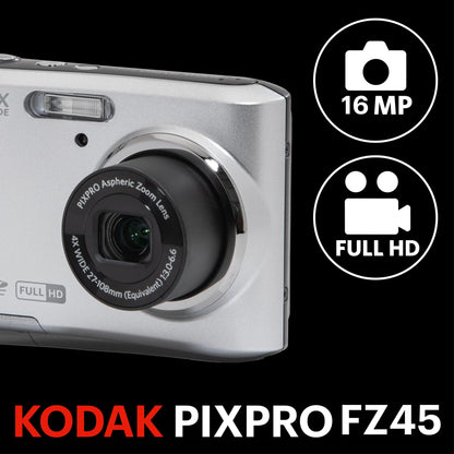 KODAK PIXPRO FZ55 16MP Compact Digital Camera, 5X Optical Zoom, Black