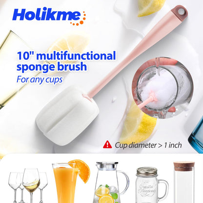 Holikme Bottle Brush Tube Cleaning Lab Set with Long Handle,White