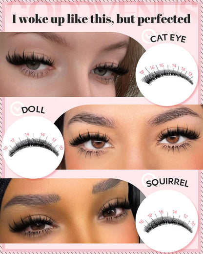 Goddvenus Pre-made Spikes Lash Clusters Wispy Manga Eyelash Clusters