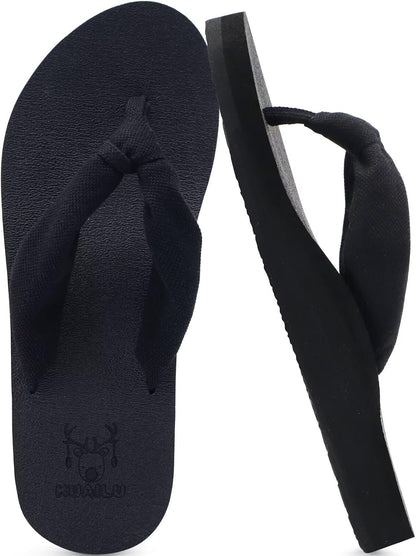 KuaiLu Flip Flops for Women with Arch Support Summer Beach Thong Sandals