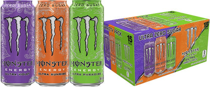 Monster Energy Zero Ultra, Sugar Free Energy Drink, 16 Ounce