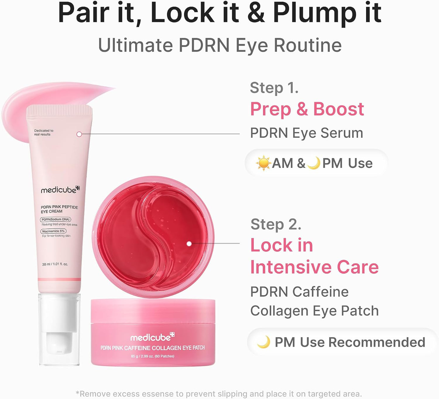 medicube Eye Patch PDRN Caffeine Collagen - Firming Gel Patches, | Age-Defying Care with Retinol & Collagen - Gel Patches for the Appearance of Dark Circles, Undereye Bags, Korean Skincare