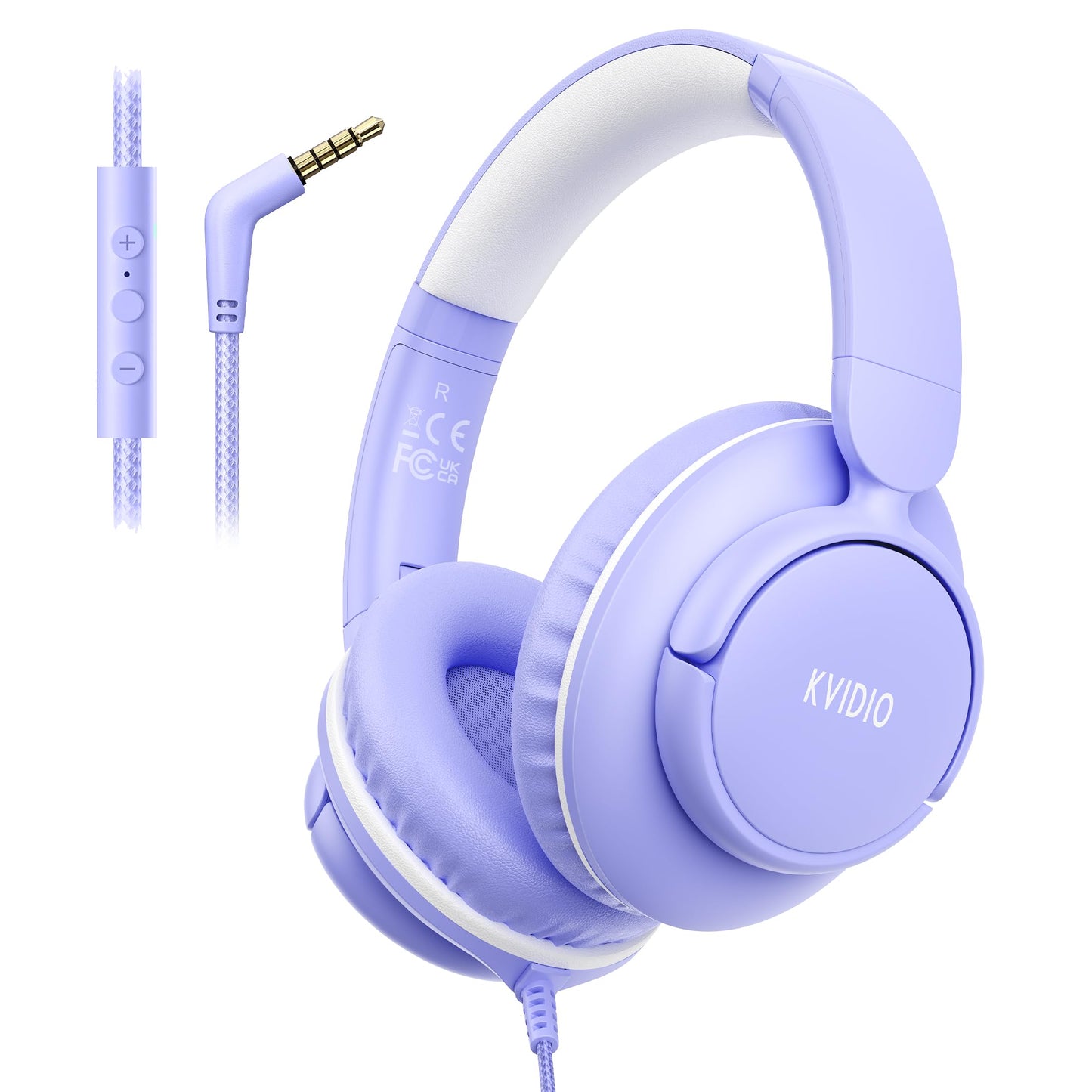 Wired Headphones with Mic, 3.5mm Headphones Volume Control for School Blue