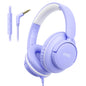 Wired Headphones with Mic, 3.5mm Headphones Volume Control for School Blue