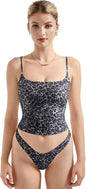 SUUKSESS Women Double Line Square Neck Tank Top Summer Y2K Going Out Basic Cami Shirt