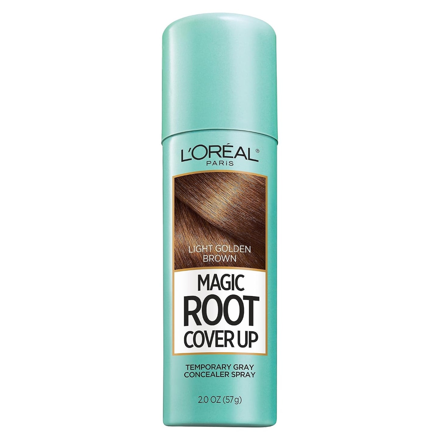 L'Oreal Paris Magic Root Cover Up Gray Hair Spray, 100% Gray Hair Coverage with Buildable, Lightweight, Transfer-Resistant, and Temporary Formula, Ammonia-Free, Dark Blonde, 2 oz (1 Count)