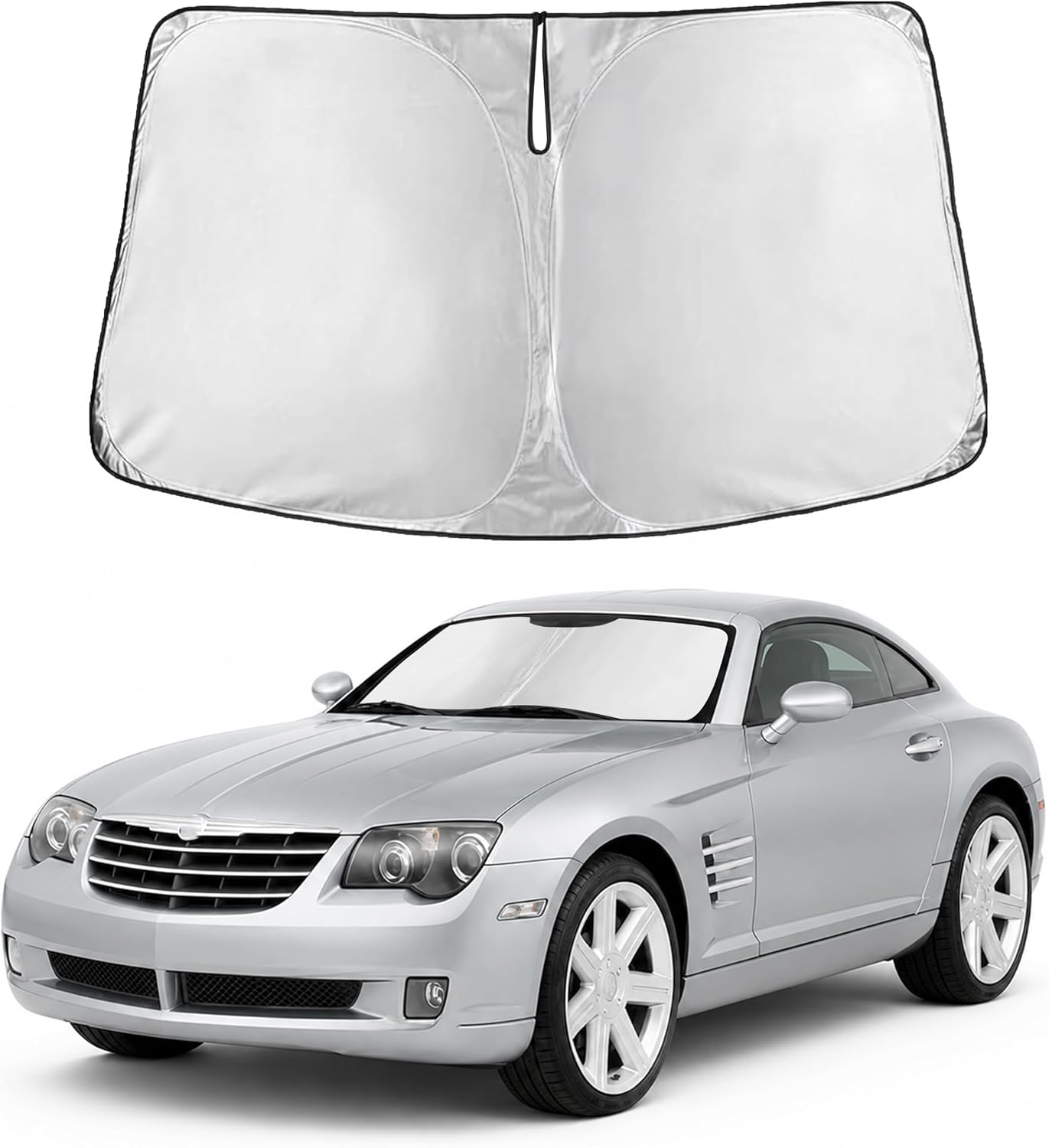 Econour Car Windshield Sun Shade, Front Window Sun Blocker for SUVs,Sedan