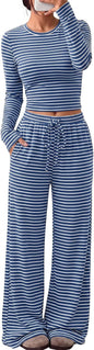Trendy Queen Women's 2 Piece 2026 Fall Fashion Lounge Set with Pockets