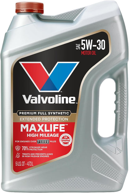 Valvoline MaxLife High Mileage 5W-30 Synthetic Blend Motor Oil 5 Quart