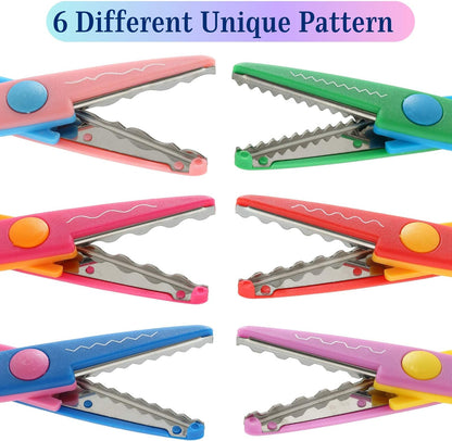 Mr. Pen- Craft Scissors Decorative Edge, 6 Pack, Bright Zig Zag Scissors