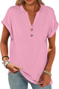 ANRABESS Womens Short Sleeve Henley Tops Summer Shirts Dressy Casual Blouse