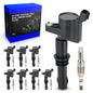 UF667 Ignition Coil & ILZFR6D11 Double Iridium Spark Plug for BMW 2.5-6.0L
