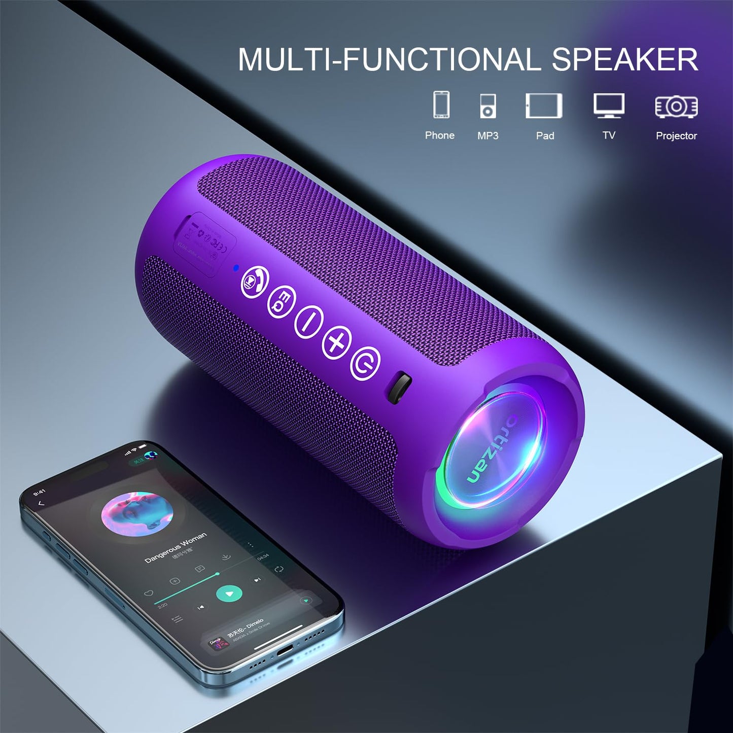 Ortizan X10 Portable Bluetooth Speaker (1st Gen), IPX7 Waterproof, Wireless
