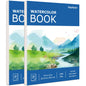 Hapikalor Watercolor Paper Pad, 9"x12" Water Color Paper, 140lb/300gsm Teal