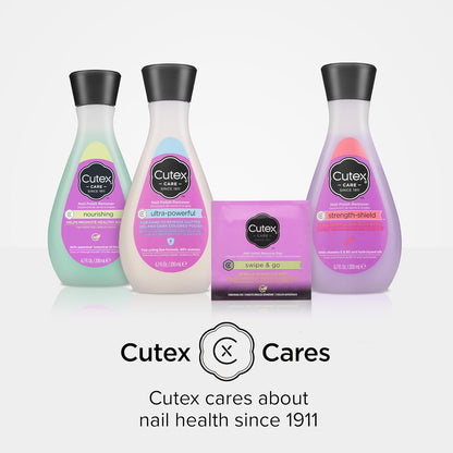 Cutex Nail Polish Remover, Strength Shield, Leaves Nails Looking Healthy, Contains Vitamins E, B5 & Hydrolyzed Silk, 6.76 Fl Oz