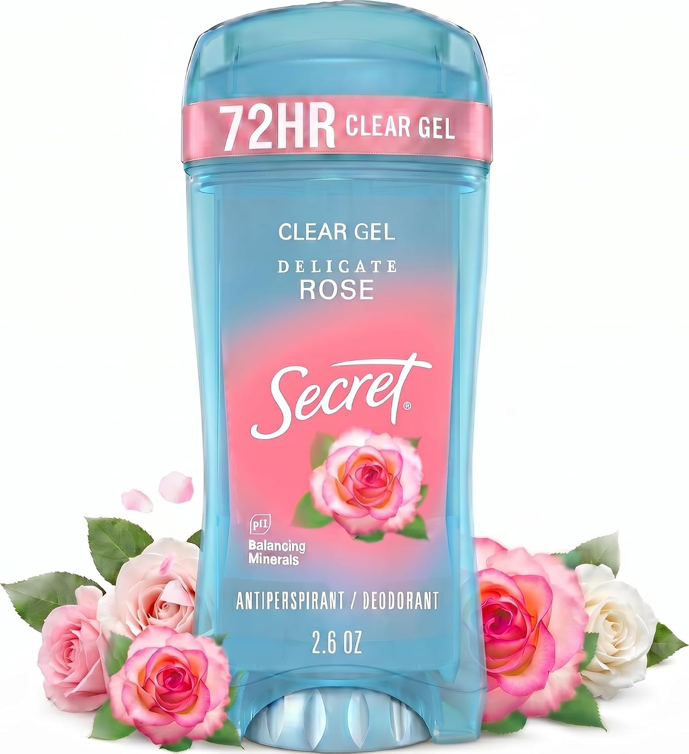 Secret Fresh Antiperspirant Deodorant for Women, 72hr Freshness on the Rocks with Pro-Hyaluronic Acid, Miami Mocktails Edition, Clear Gel, Pineapple Paradise with Pineapple & Coconut Scent, 2.6 oz