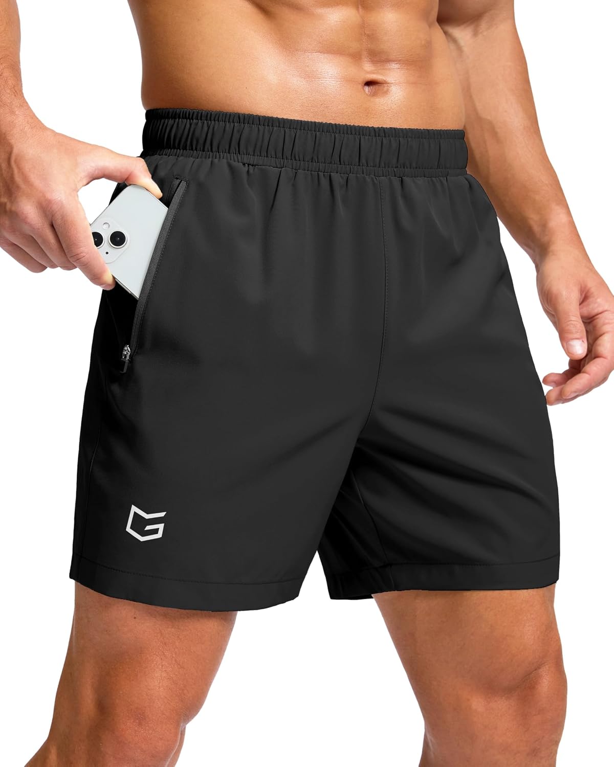 G Gradual Men's Athletic Running Shorts with 2 Zipper Pockets 7"/ 5"/ 9"