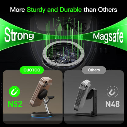 3 in 1 Mag-Safe Wireless Charger Stand for iPhone Apple Watch AirPods