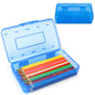 Clear Plastic Hard Pencil box Case with Personalized Sticker for Girl Boy