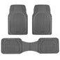 Motor Trend -2 Piece Front Car Floor Mats- Black FlexTough Contour Liners-Deep Dish Heavy Duty Rubber Floor Mats for Car SUV Truck & Van-All Weather Protection, Universal Trim to Fit