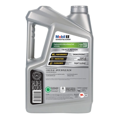 Mobil 1 Advanced Fuel Economy Full Synthetic Motor Oil 0W-20, 5 Quart