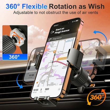 Qifutan Dash Mounted Holders Phone Holders for Your Car Phone Mount for Car Windshield Dashboard Air Vent Universal Desk Mounts Hands Free Automobile Cell Phone Holder Fit for iPhone Smartphone