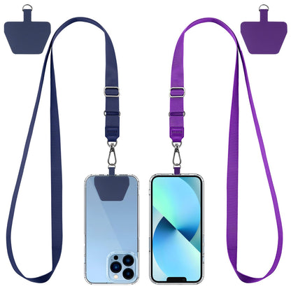 CACOE Phone Lanyard, Black+Dark Blue, 2 Pcs