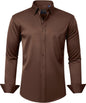 J.VER Men's Dress Shirts Solid Long Sleeve Stretch Wrinkle-Free Formal Shirt Business Casual Button Down Shirts