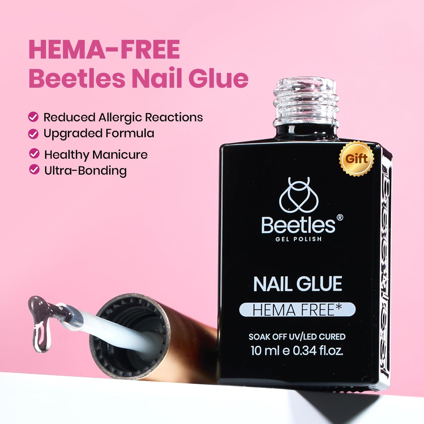 Beetles Soft Gel Nail Tips Short Almond 288pcs in 12 Sizes Etch-X