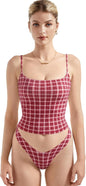 SUUKSESS Women Double Line Square Neck Tank Top Summer Y2K Going Out Basic Cami Shirt