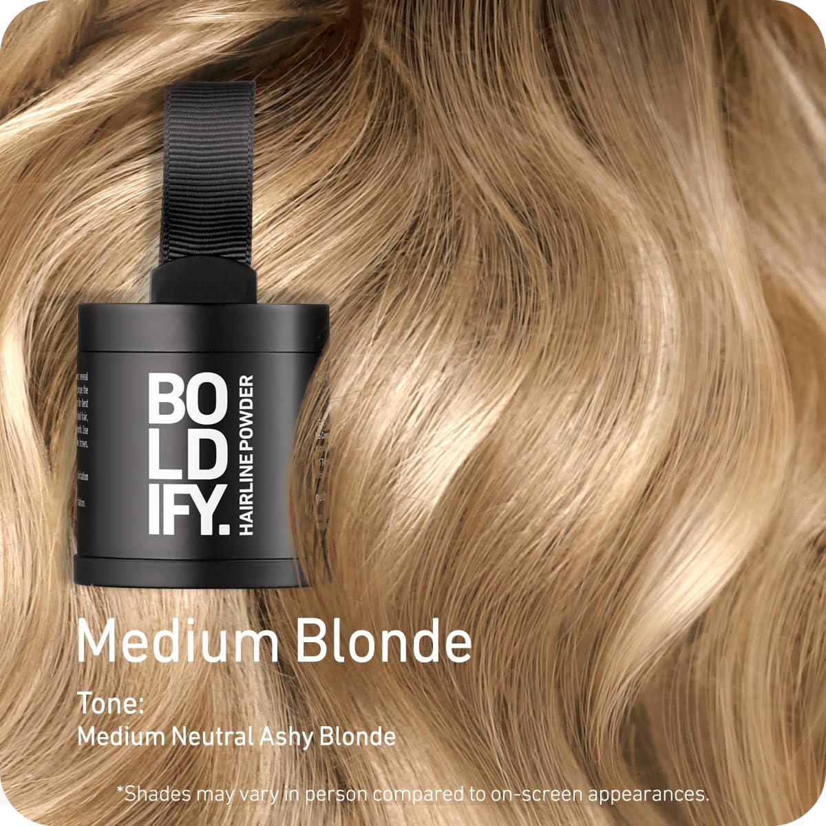 Boldify Hairline Powder, Root Touch Up Hair Color Light Blonde 4g