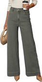 Dokotoo Women's Casual High Waisted Jeans Stretch Wide Leg Loose Denim Pant