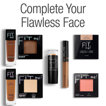 Maybelline Fit Me Matte + Poreless Pressed Face Powder Makeup & Setting Powder, Buff Beige, 1 Count