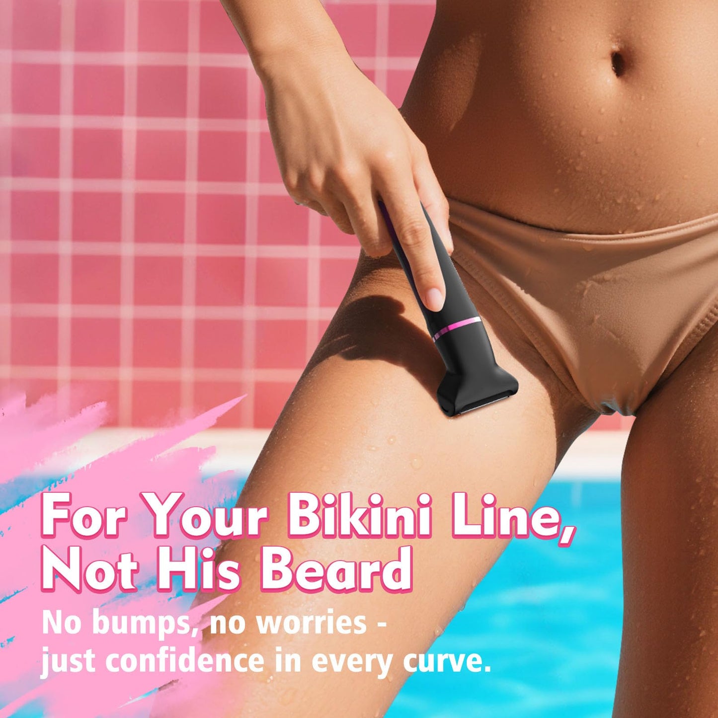 Risina 2-in-1 Bikini Trimmer for Women, Women's Electric Razor, Face Shaver