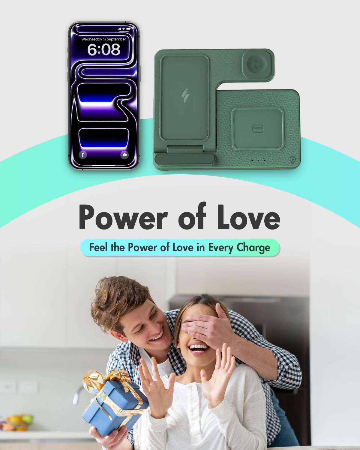 GETPALS Wireless Charger iPhone Charging Station for Apple Multiple Devices