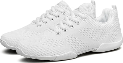 BAXINIER Girls White Cheerleading Shoes