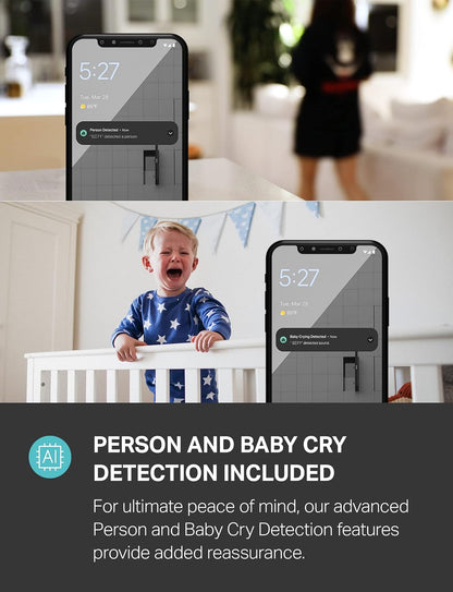 Kasa 1080p Indoor Pan/Tilt Wired Security Camera, Baby & Pet Monitor, EC71