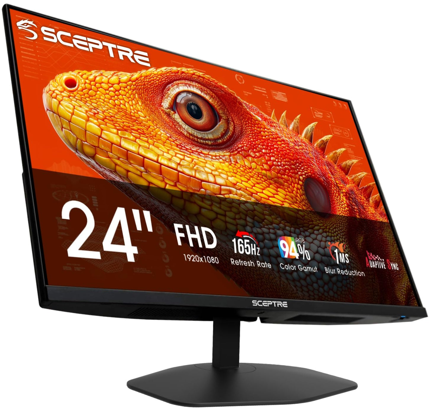 Sceptre New 22-Inch Gaming Monitor, FHD 1080p, Up to 144Hz, HDMI, DisplayPort, Built-in Speakers, Machine Black (E225W-FW144 Series, 2026)