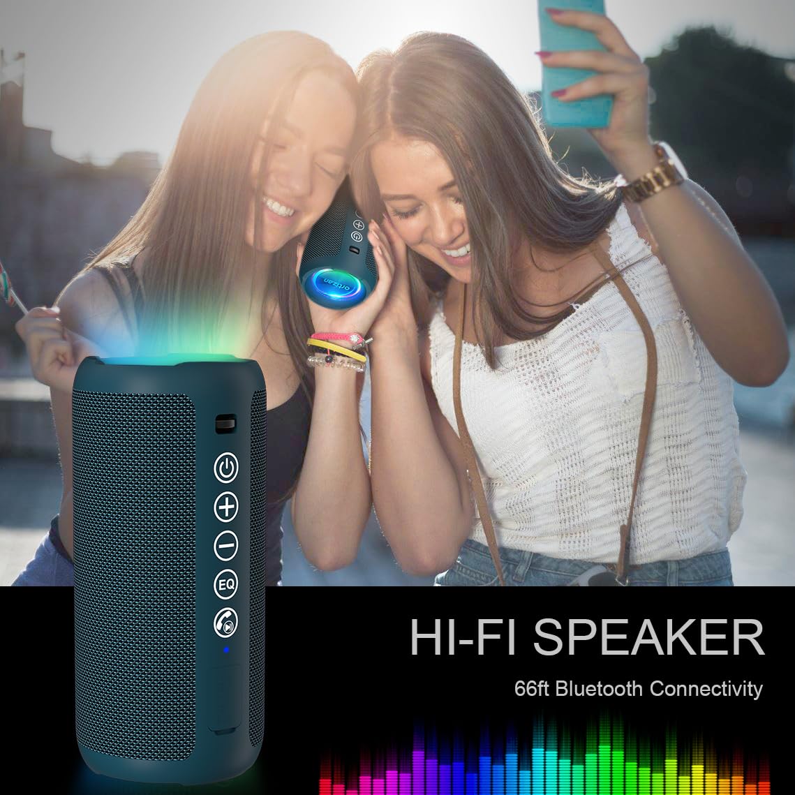 Ortizan X10 Portable Bluetooth Speaker (1st Gen), IPX7 Waterproof, Wireless
