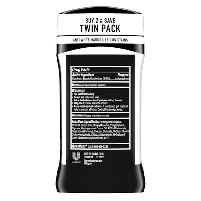 Degree Men UltraClear Antiperspirant Black+White Sweat & 2 Count 2.7 oz