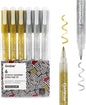 Grabie 6 White Acrylic Paint Markers, 0.7 mm Extra Fine Tip