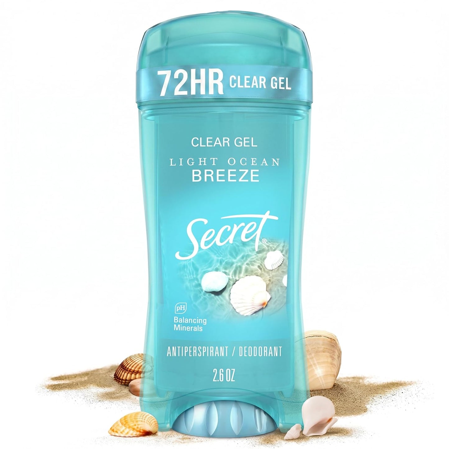 Secret Fresh Antiperspirant Deodorant for Women, 72hr Freshness on the Rocks with Pro-Hyaluronic Acid, Miami Mocktails Edition, Clear Gel, Pineapple Paradise with Pineapple & Coconut Scent, 2.6 oz