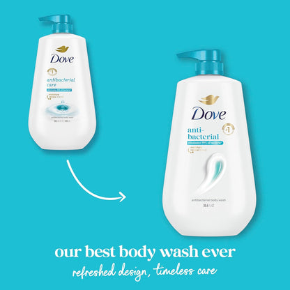 Dove Body Wash Antibacterial For All Skin Types 30.6 oz Pump, Sulfate Free
