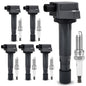 UF667 Ignition Coil & ILZFR6D11 Double Iridium Spark Plug for BMW 2.5-6.0L