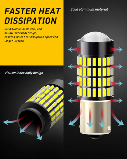 AUXITO 194 LED Bulbs for License Plate Light 168 175 2825 W5W T10 24-SMD 3014 Chipsets 6000K White for Car Dome Door Map Dash Courtesy Cargo License Plate Lights, Pack of 2