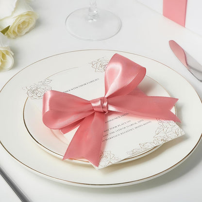 Mauproy Dusty Rose Satin Ribbon, 1-1/2 Inch, 50 Yards